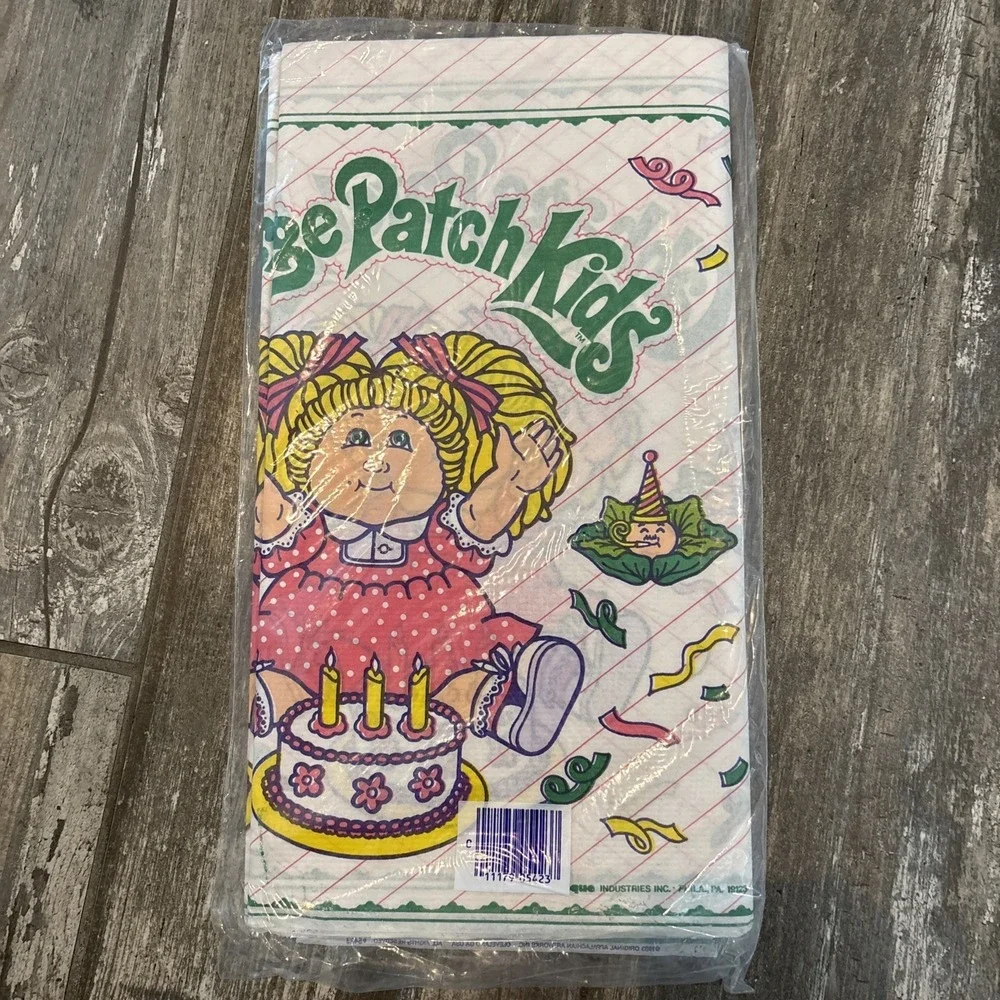 Vintage Cabbage Patch Kids Paper Table‎ Cover Tablecloth 54 X 88